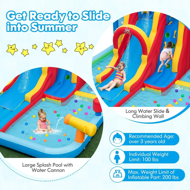 6-Piece Patio Furniture Set with Inflatable Water Slide Park by DirectDeals