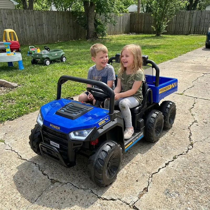 24V Kids Ride-On Dump Truck with Electric Dump Bed 2-Seater by DirectDeals
