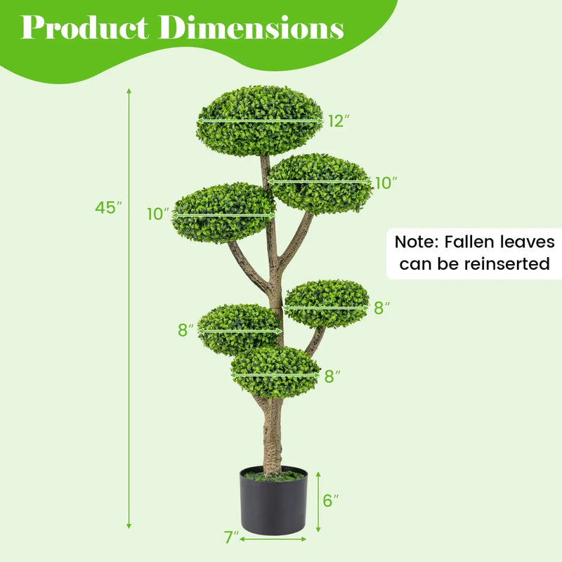 6-Ball Topiary Tree Set of 2 with Weighted Base by DirectDeals