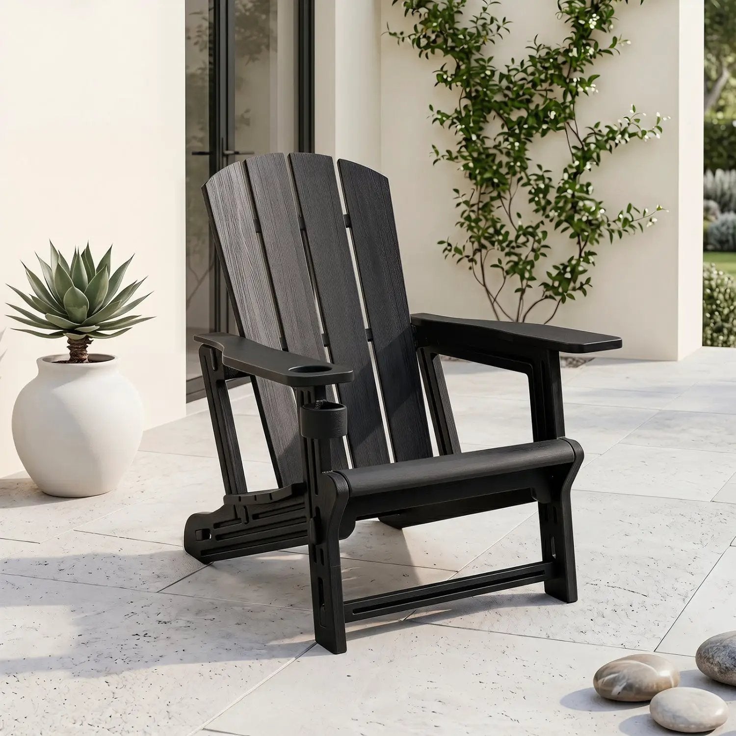 HDPE Adirondack Chair with Realistic Wood Grain by DirectDeals