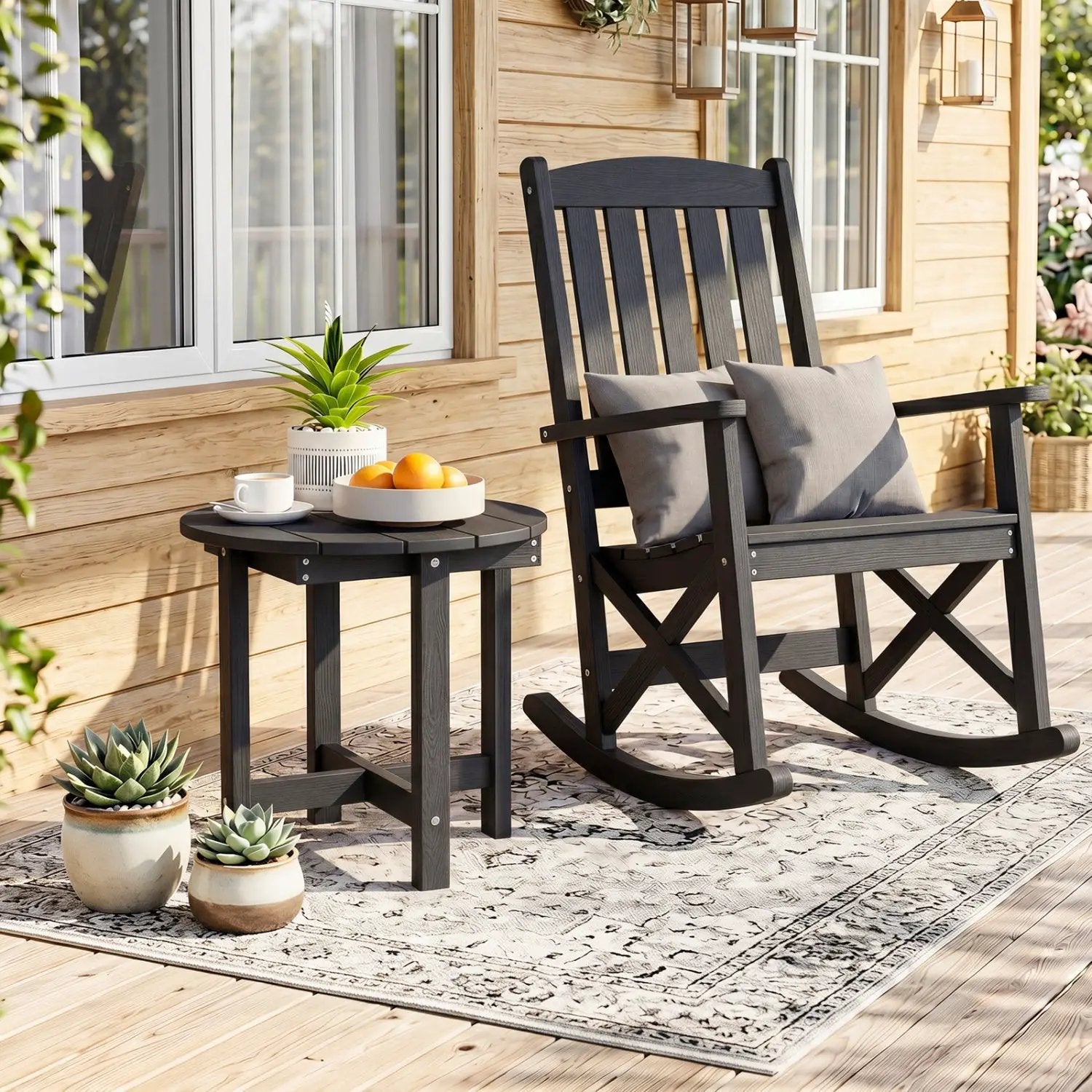 Adirondack Side Table 18x18 Weather-Resistant HIPS by DirectDeals