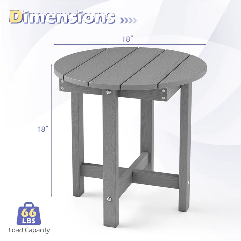 Adirondack Side Table 18x18 Weather-Resistant HIPS by DirectDeals