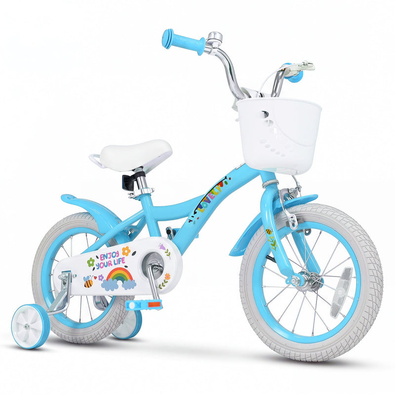 Girls Bike 12-18 Inch with Training Wheels and Basket by DirectDeals