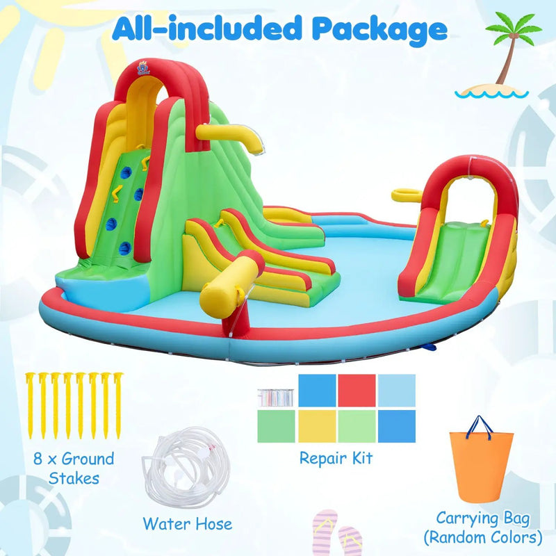 Inflatable Water Park with 3 Slides and Splash Pool by DirectDeals