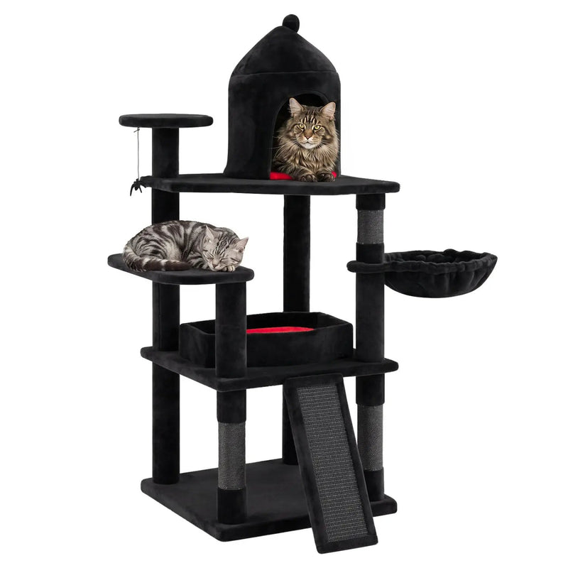 50-Inch Gothic Multi-Level Cat Tree with Castle House by DirectDeals