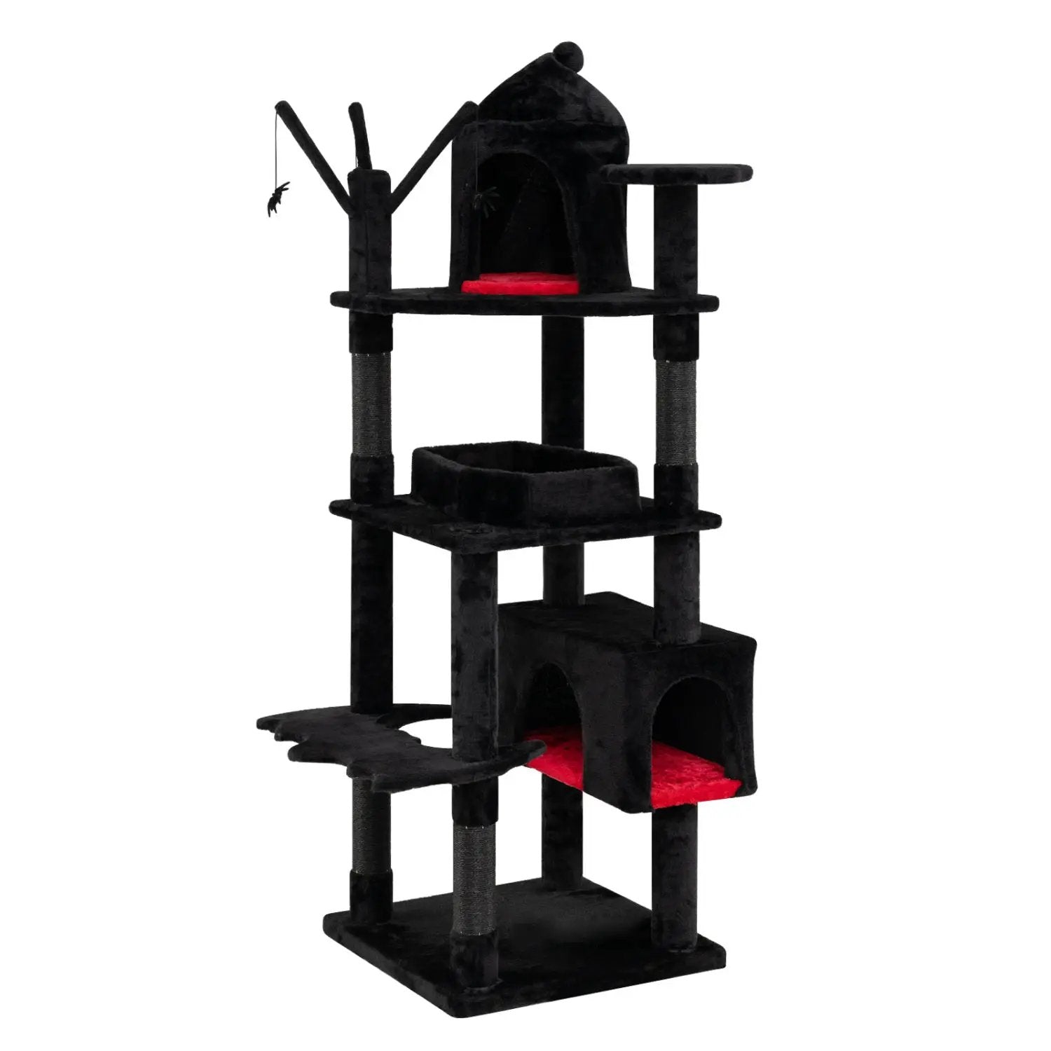 70-Inch Gothic Cat Tree with Castle and Coffin Bed by DirectDeals