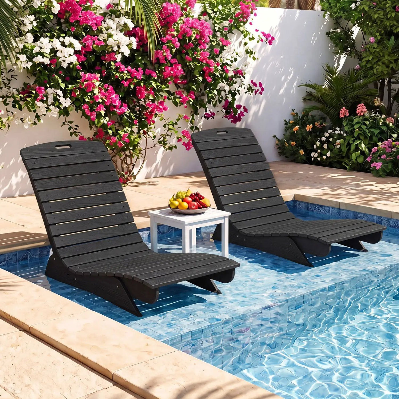 In-Pool Lounge Chair with Contoured Ergonomic Design by DirectDeals