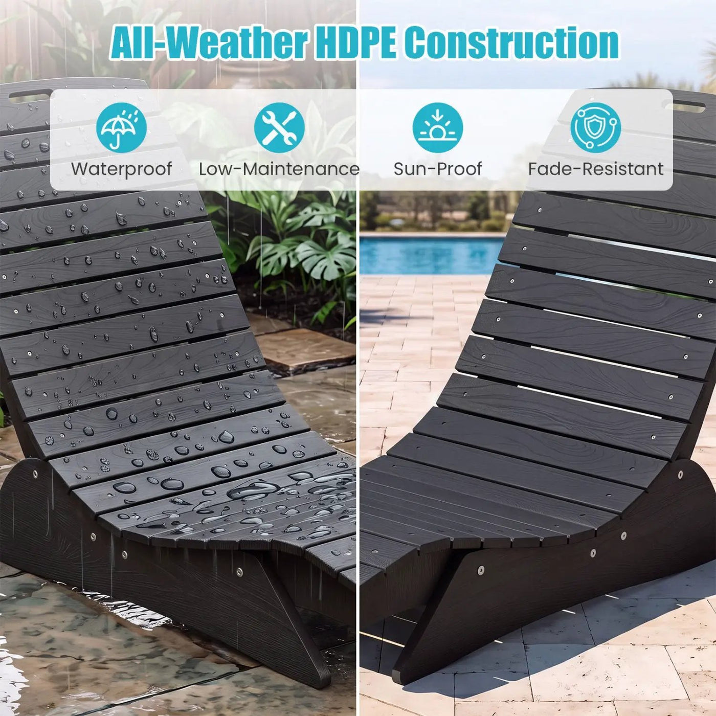 In-Pool Lounge Chair with Contoured Ergonomic Design by DirectDeals