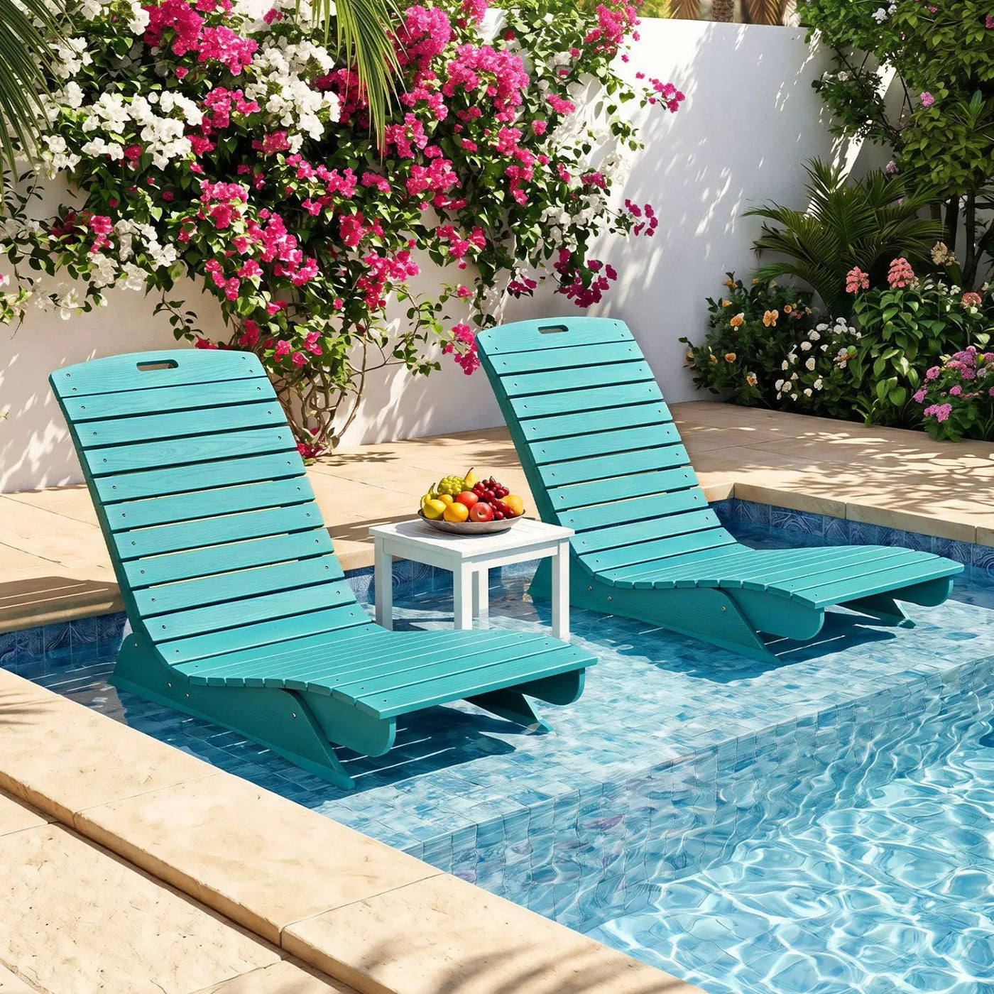 In-Pool Lounge Chair with Contoured Ergonomic Design by DirectDeals