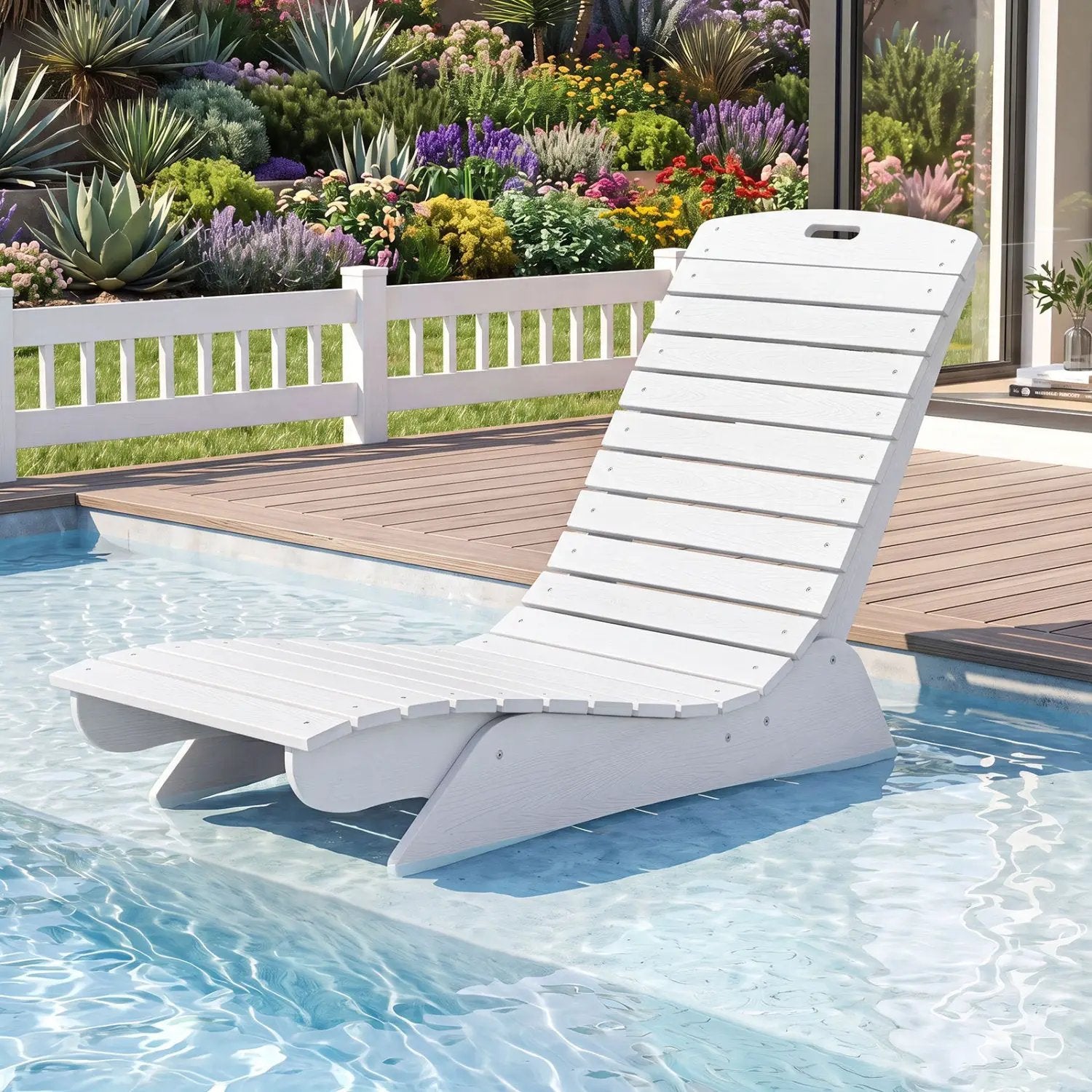 In-Pool Lounge Chair with Contoured Ergonomic Design by DirectDeals