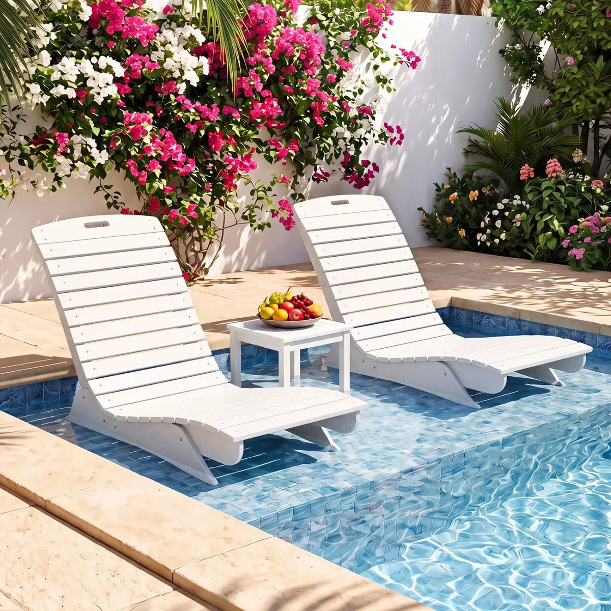 In-Pool Lounge Chair with Contoured Ergonomic Design by DirectDeals