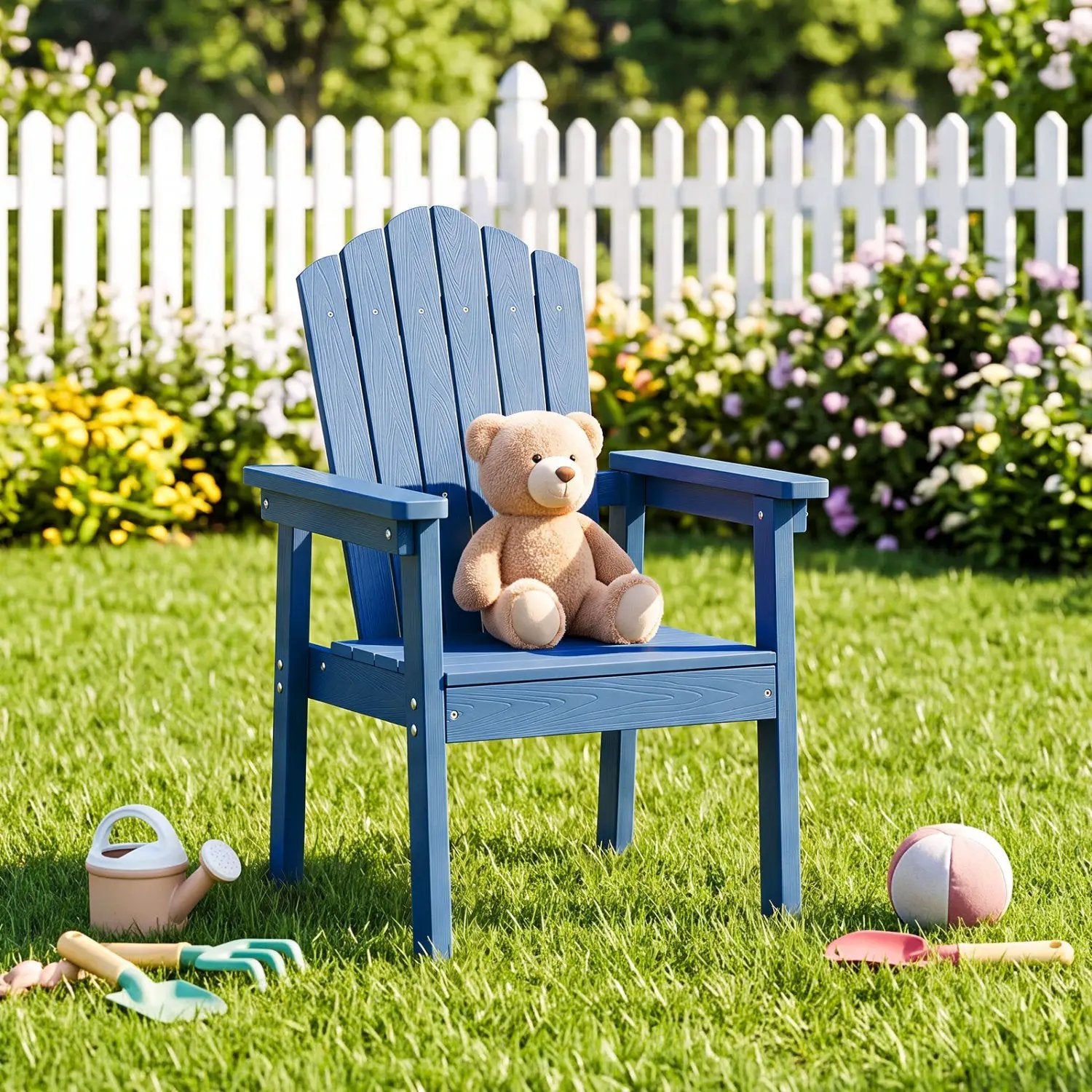 Adirondack Chair with High Backrest and Wide Armrests by DirectDeals