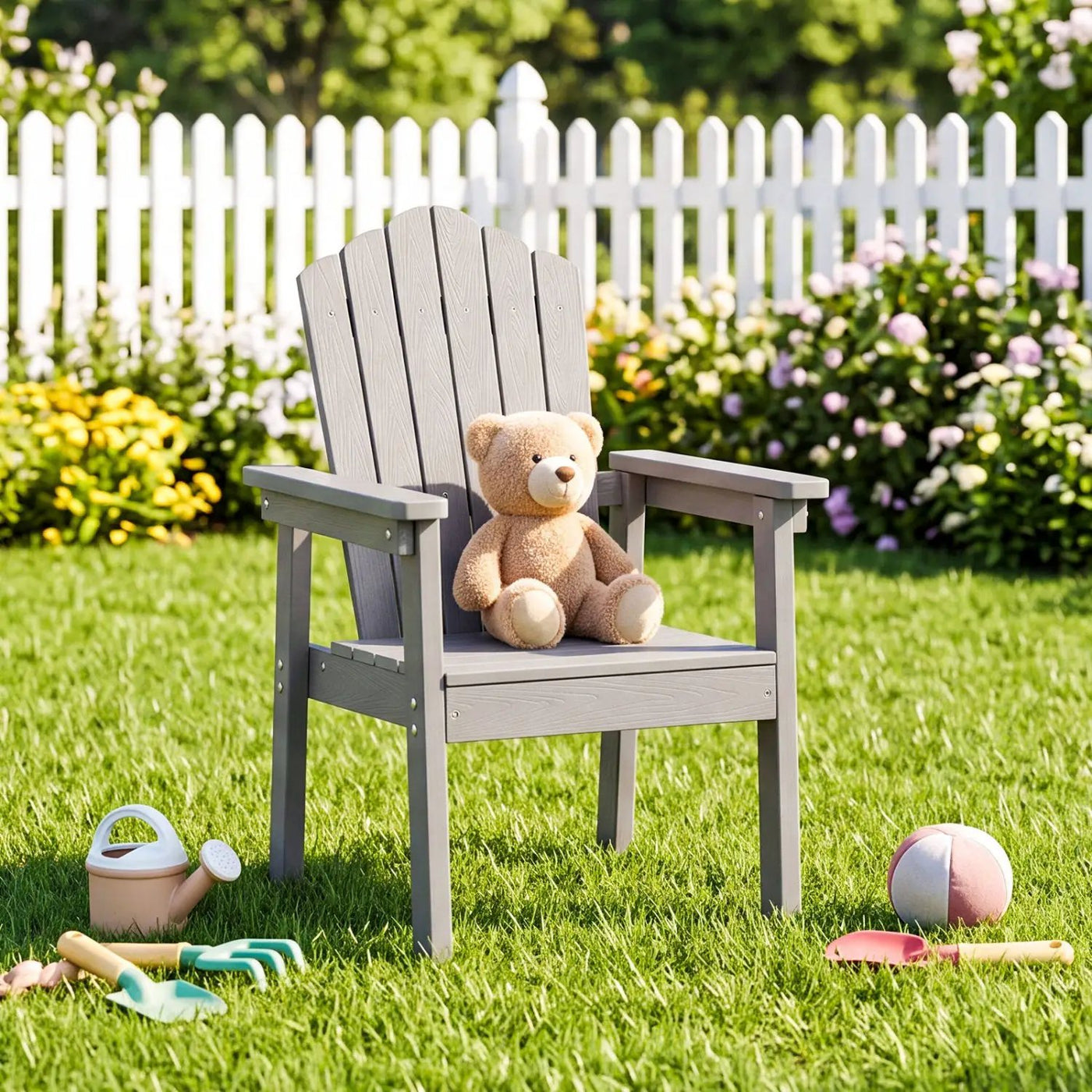 Adirondack Chair with High Backrest and Wide Armrests by DirectDeals