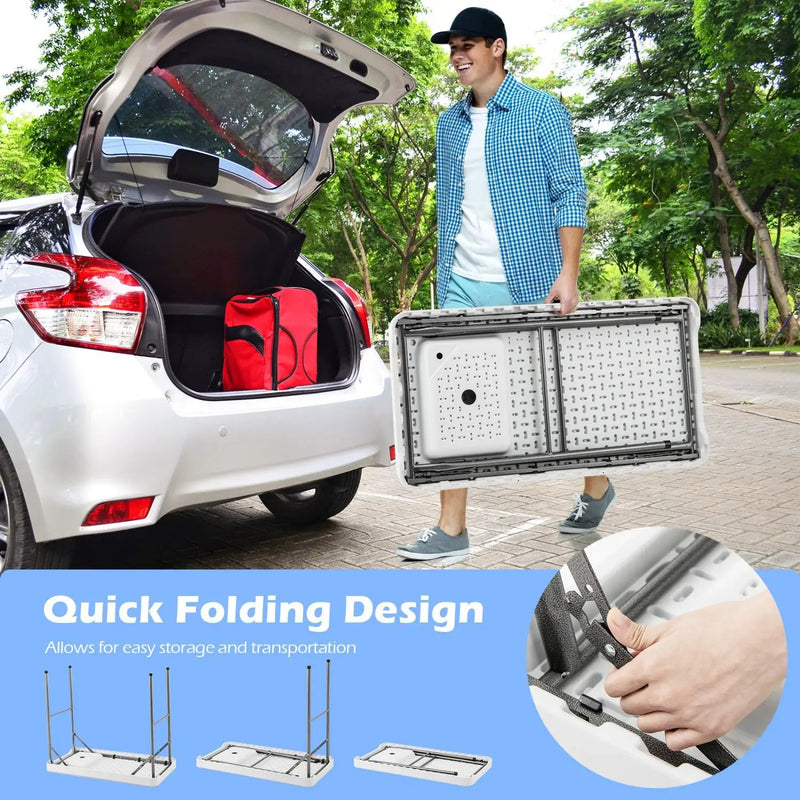 Folding Fish Cleaning Table with Sink and Rotatable Faucet by DirectDeals