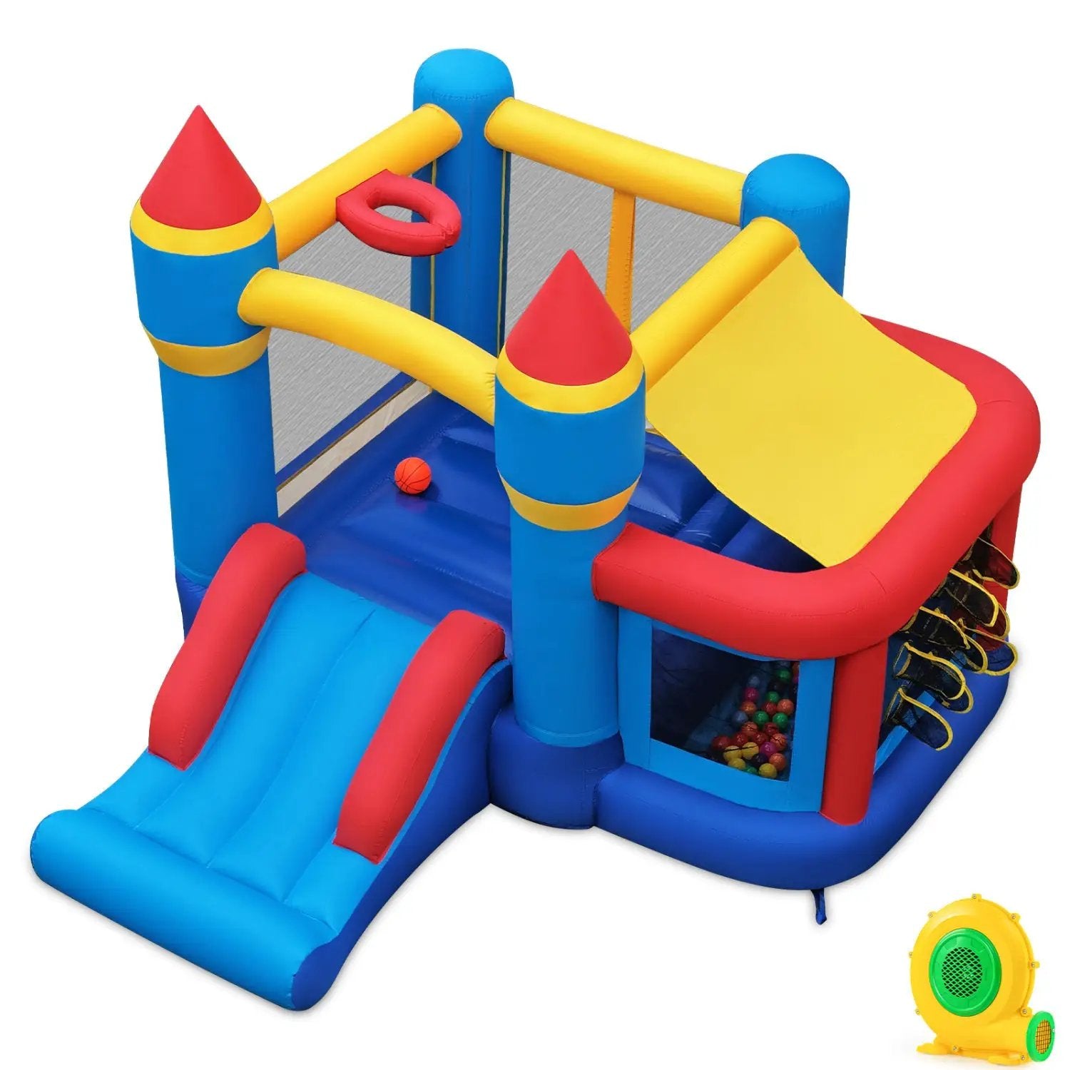 Inflatable Bounce House with Slide and Ball Pit for Kids by DirectDeals