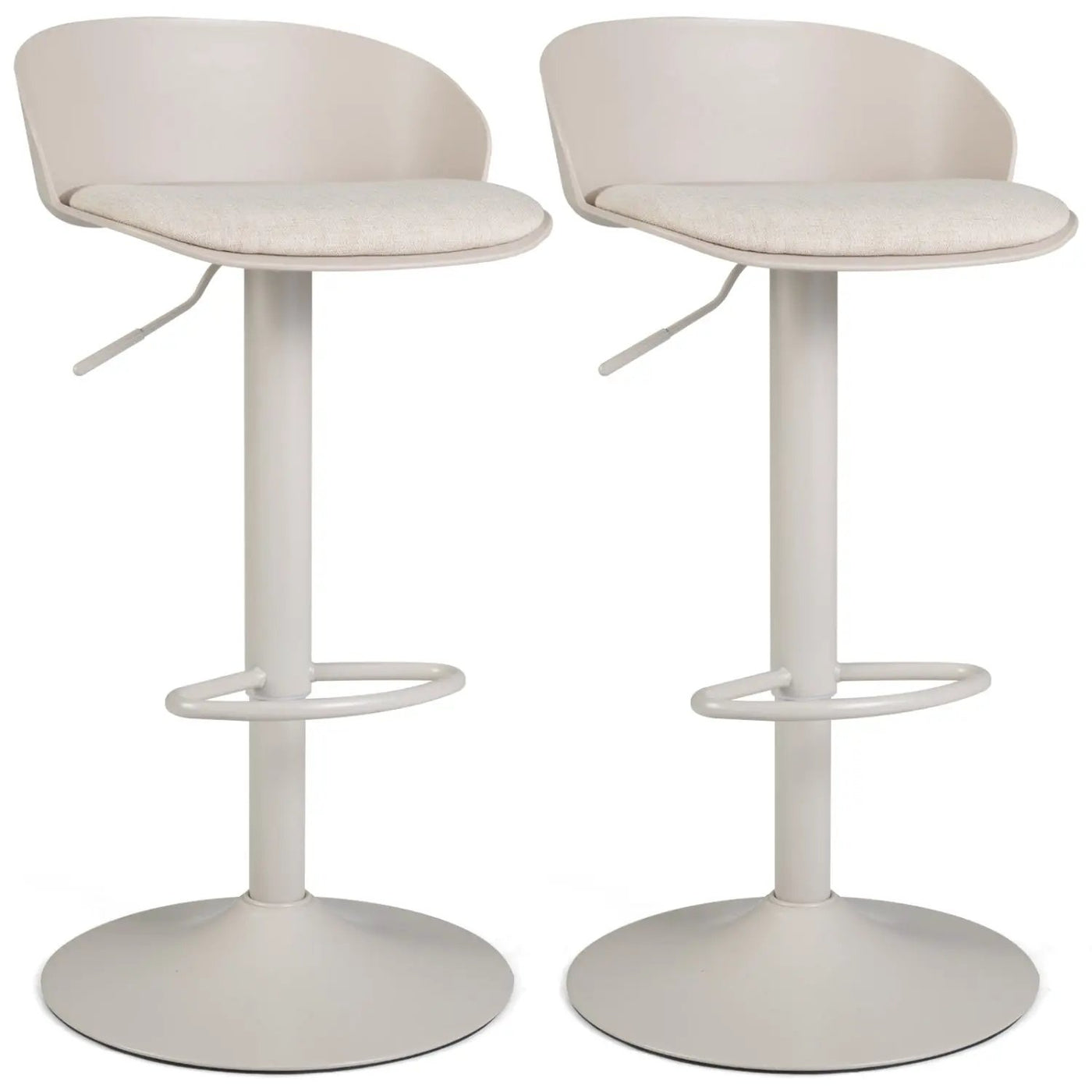 Adjustable Swivel Bar Stools Set of 2 with Back & Footrest by DirectDeals