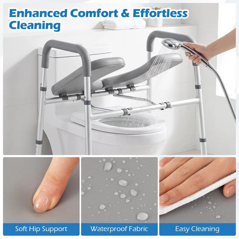 Raised Toilet Seat with Handles - 400 LBS Capacity by DirectDeals