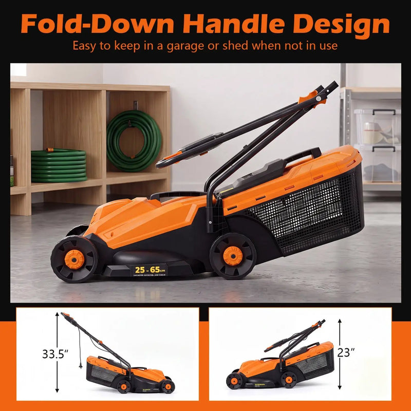 13-Inch Corded Electric Lawn Mower with 3-Position Height Adjustment by DirectDeals
