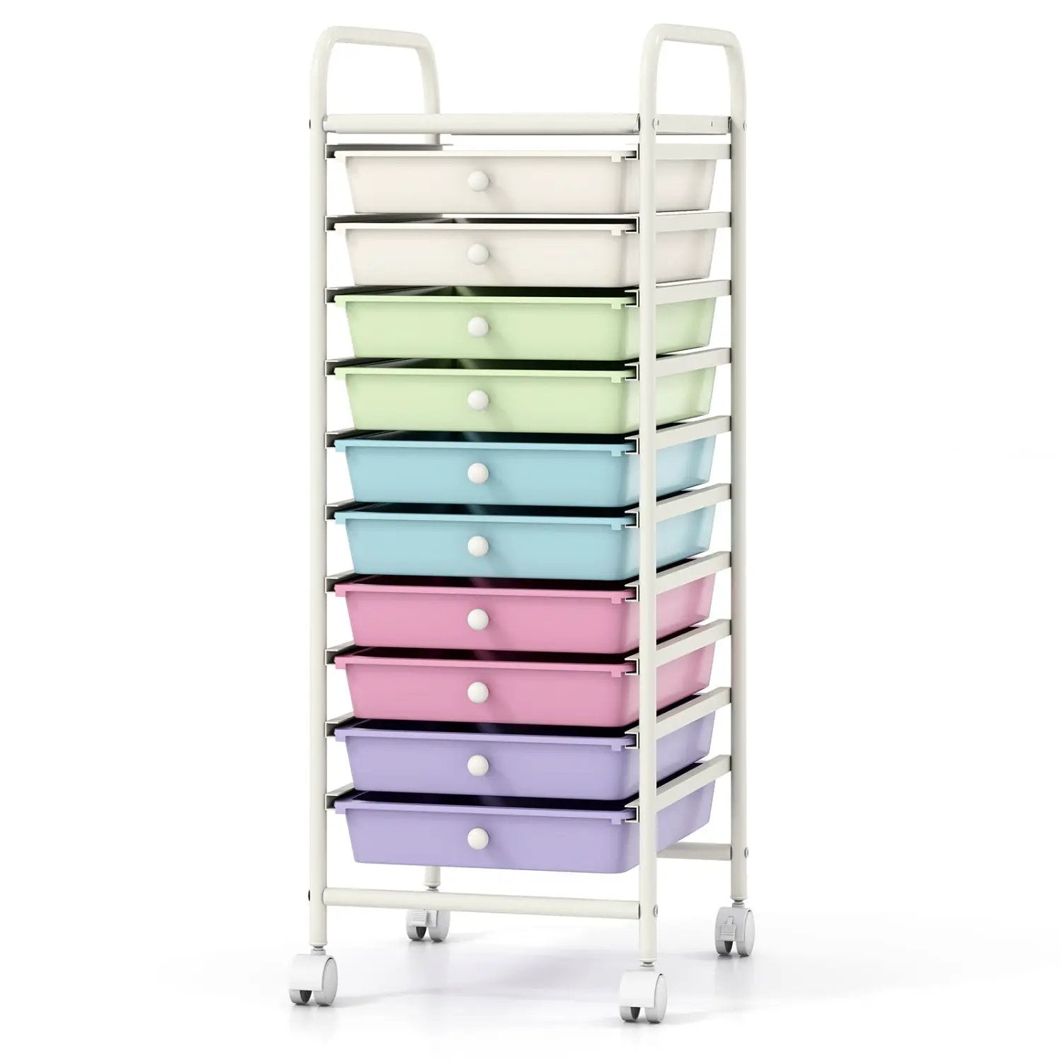 10 Drawer Rolling Storage Cart with Locking Wheels by DirectDeals