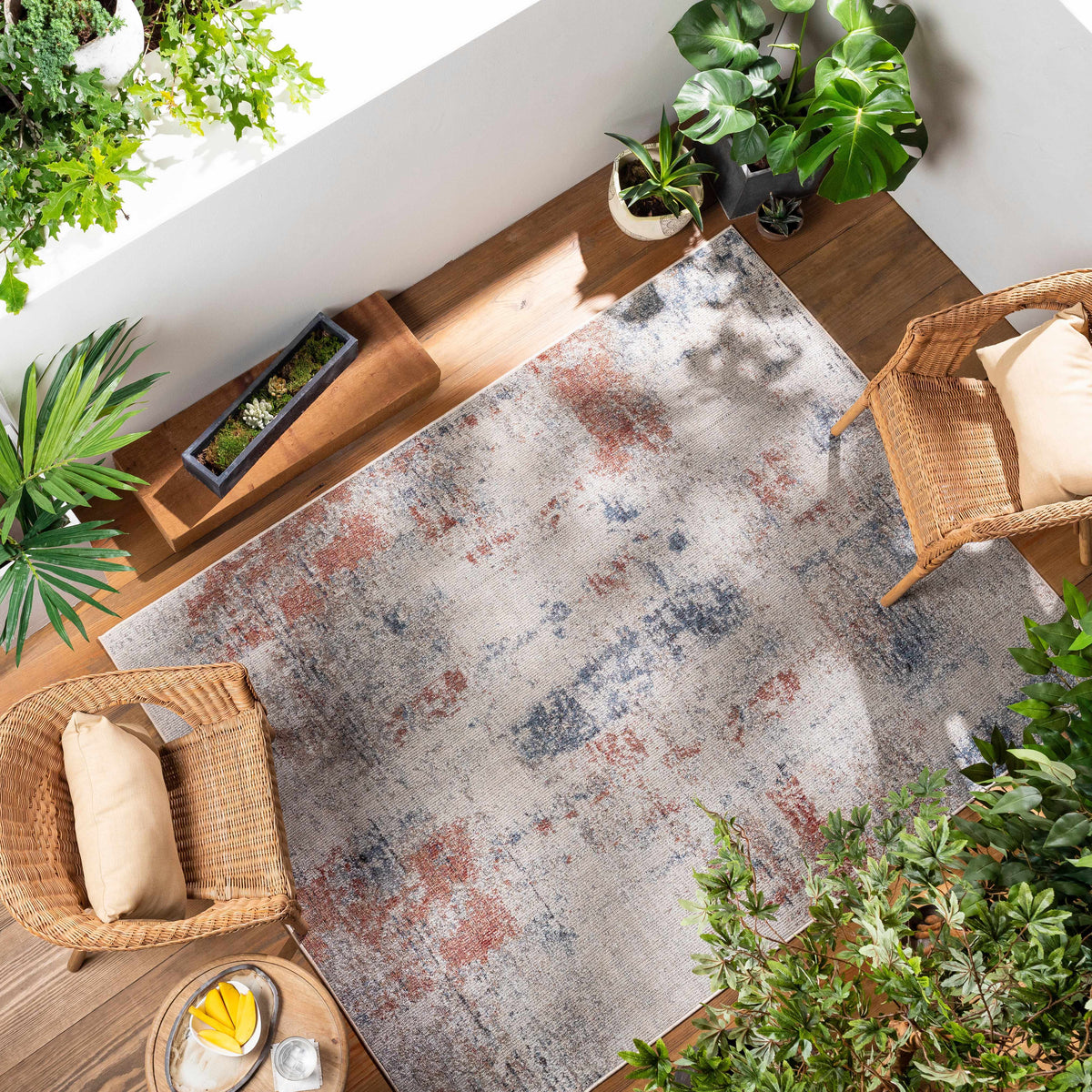 Upminster Outdoor Area Rug - Clearance, installed in a room 3