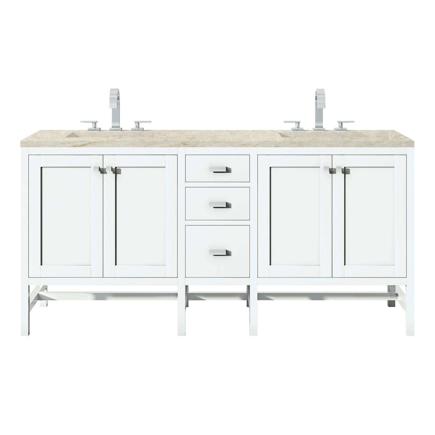 James Martin Addison 72" Double Bathroom Vanity, Glossy White, view 32