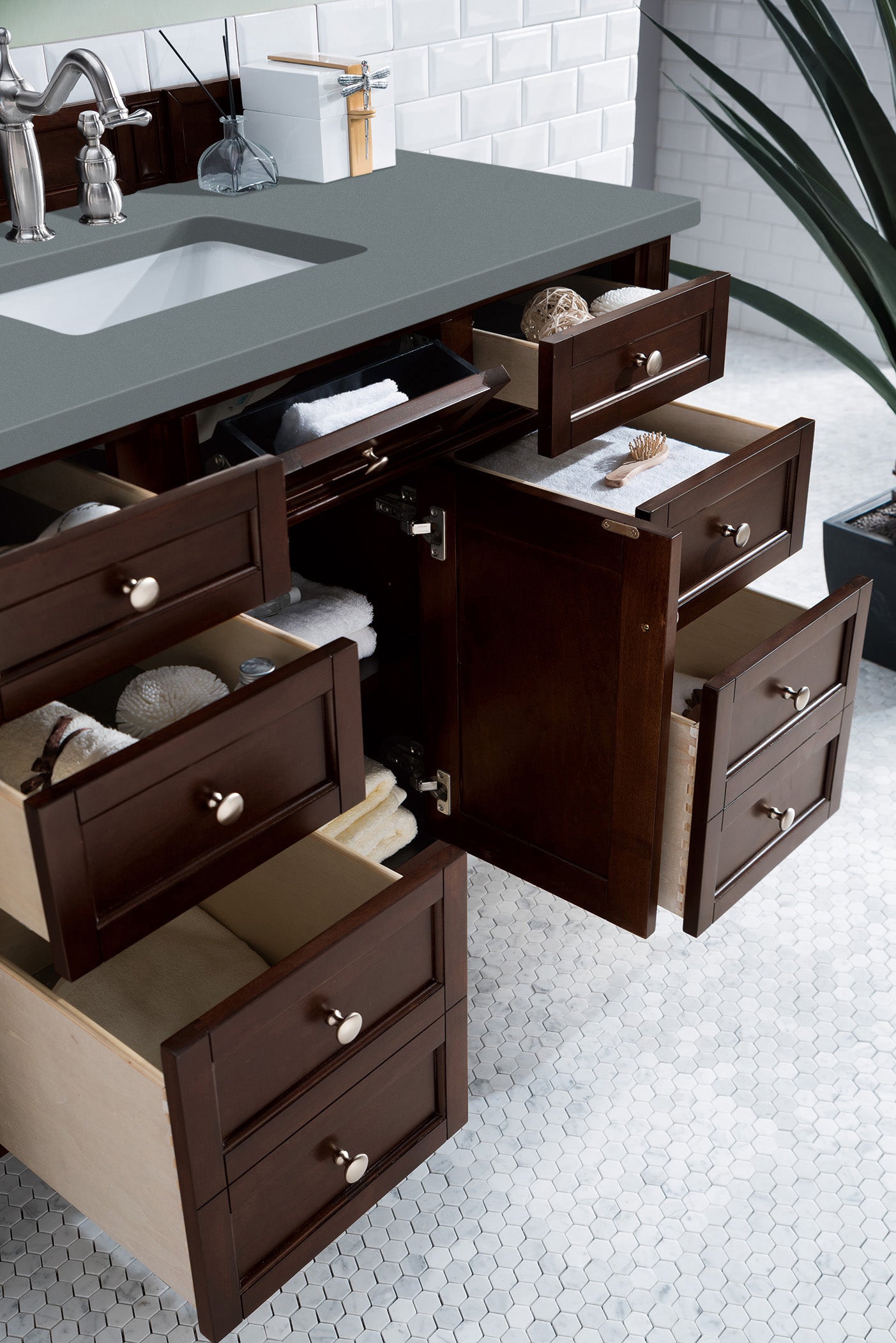 James Martin Brittany 48" Single Bathroom Vanity, Burnished Mahogany, view 24