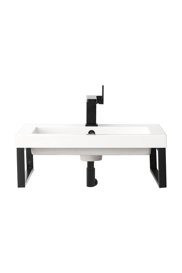James Martin Boston 18" Floating Wall Bracket, Matte Black
