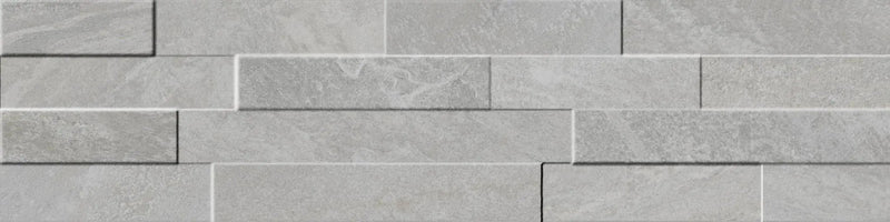 Veneer World Urban Ledgestone Explore Star Grey Corner Quartz Look Porcelain Moldings 5.75x24 by landmarkceramics