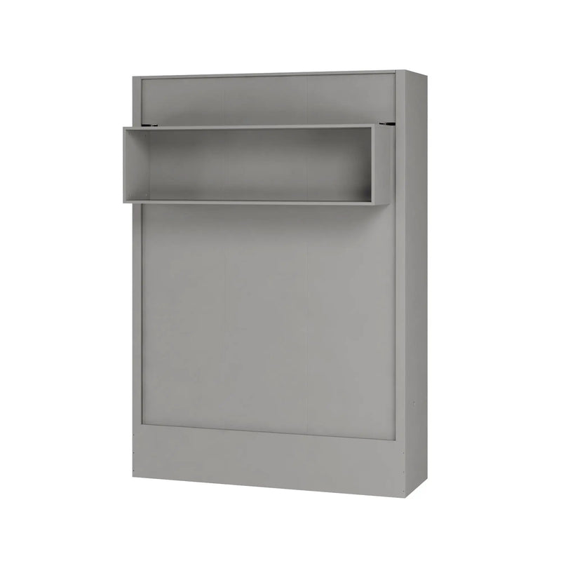 Easy-Lift Queen Murphy Wall Bed in Grey with Shelf by Sharicks