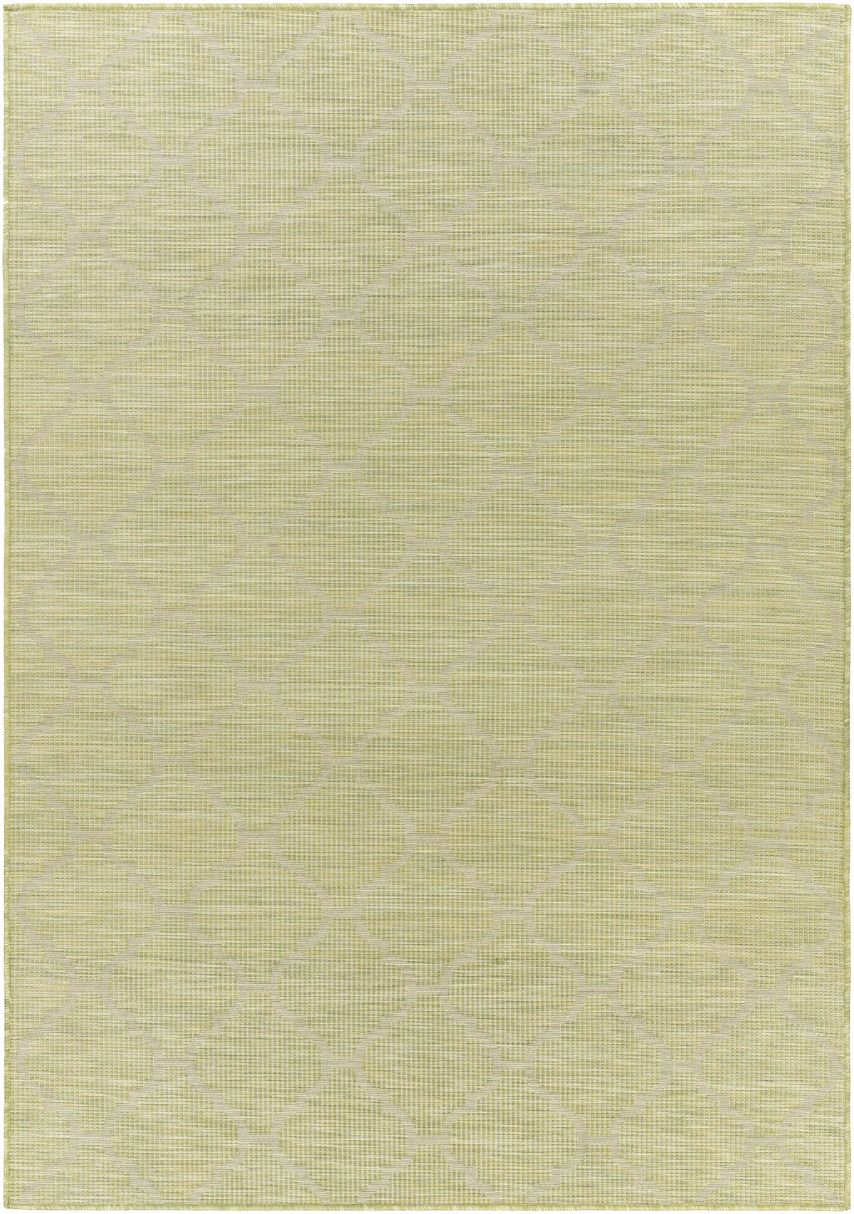 Unique Outdoor Trellis Area Rug, Olive Green - Clearance