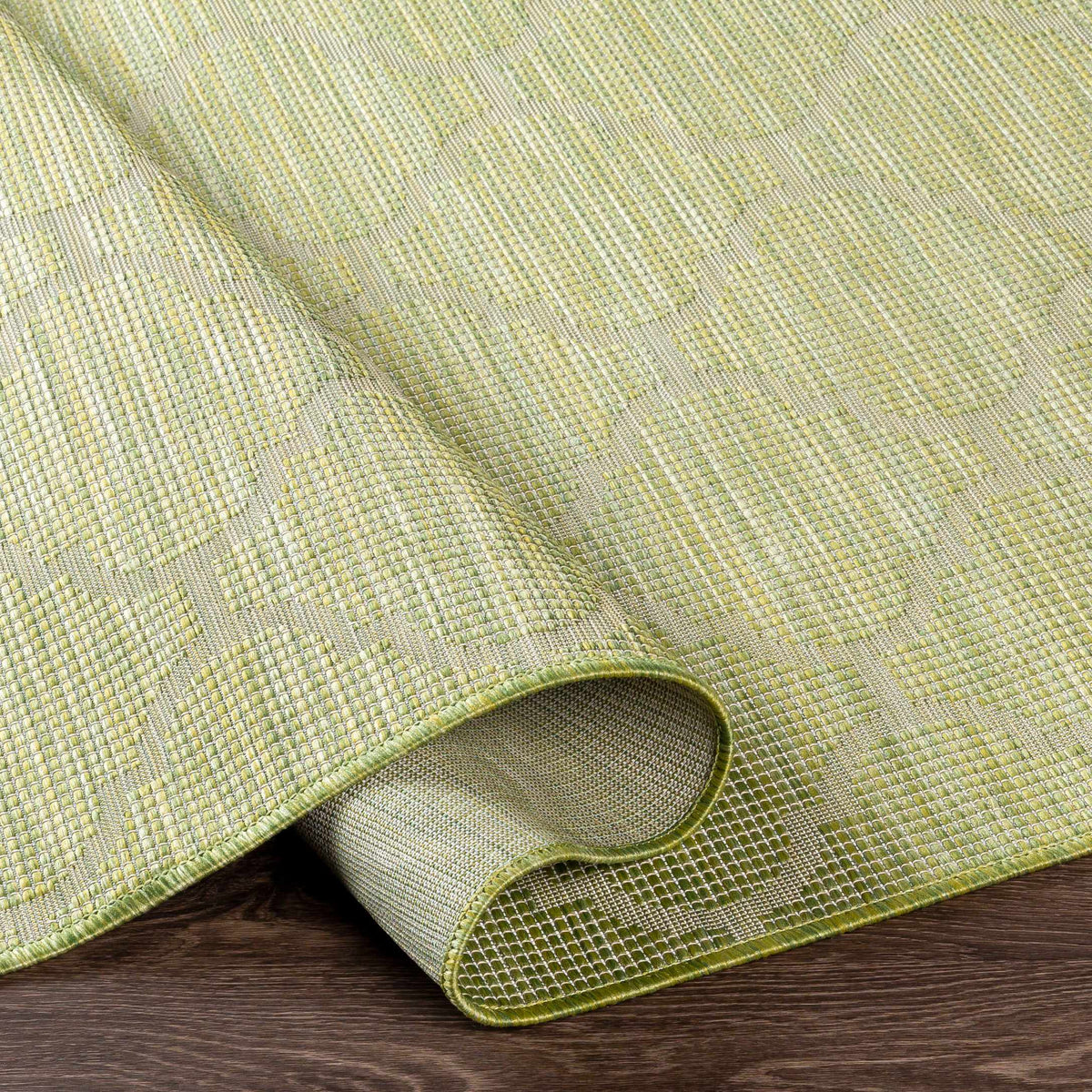 Unique Outdoor Trellis Area Rug, Olive Green - Clearance, photo 5 of 8