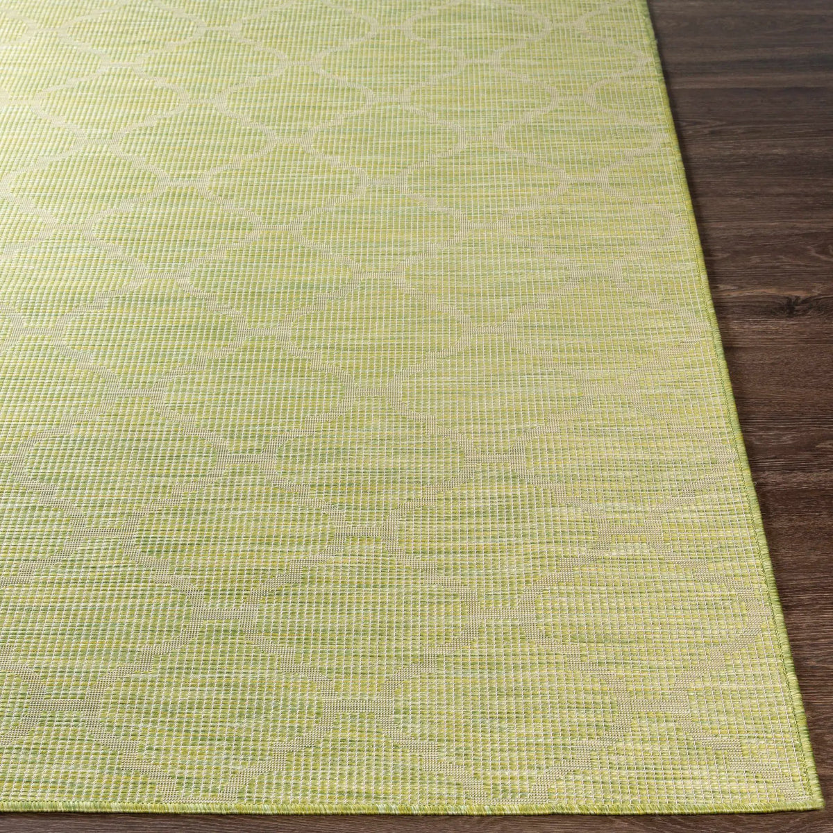 Unique Outdoor Trellis Area Rug, Olive Green - Clearance, photo 4 of 8