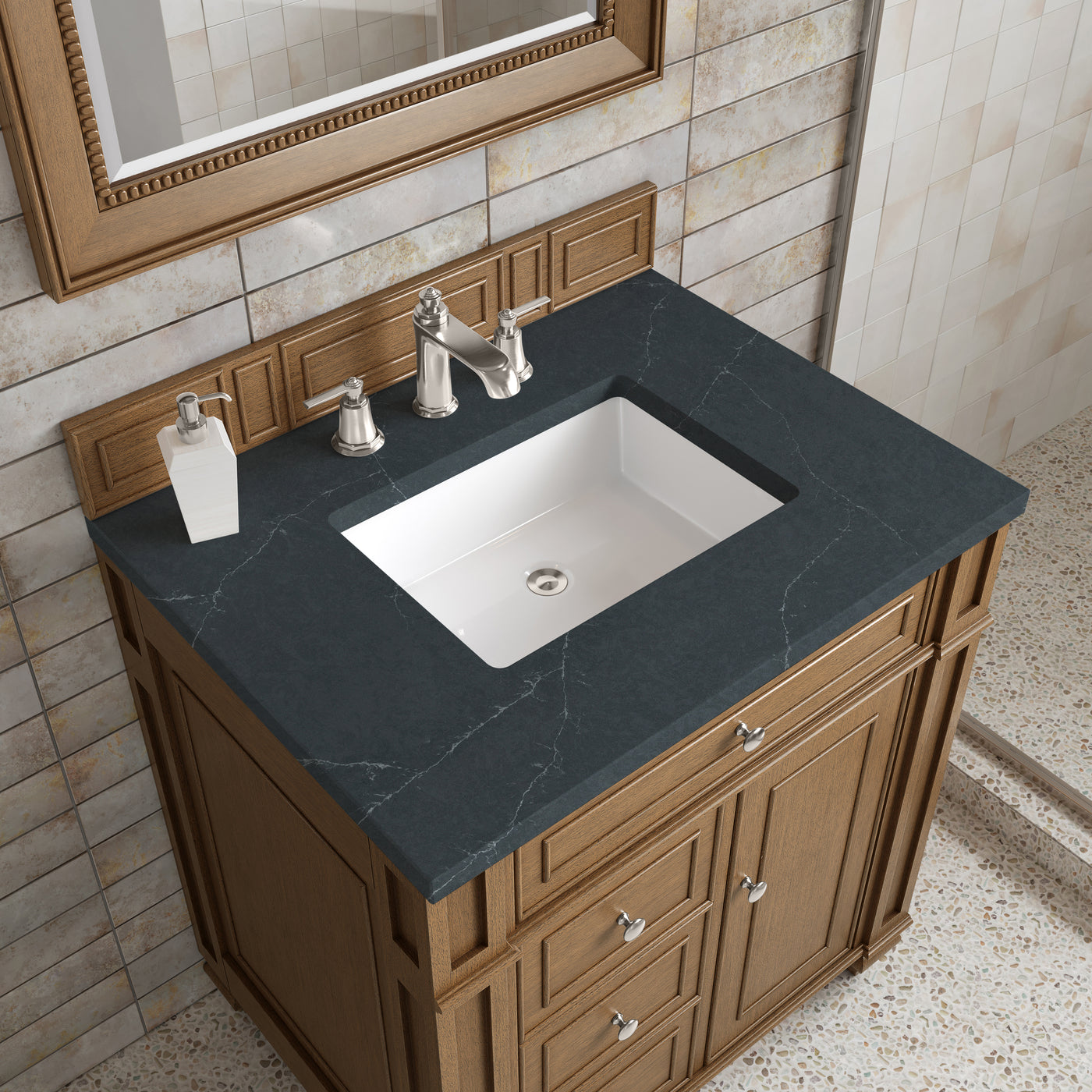 James Martin Bristol 30" Single Bathroom Vanity, Saddle Brown, view 23