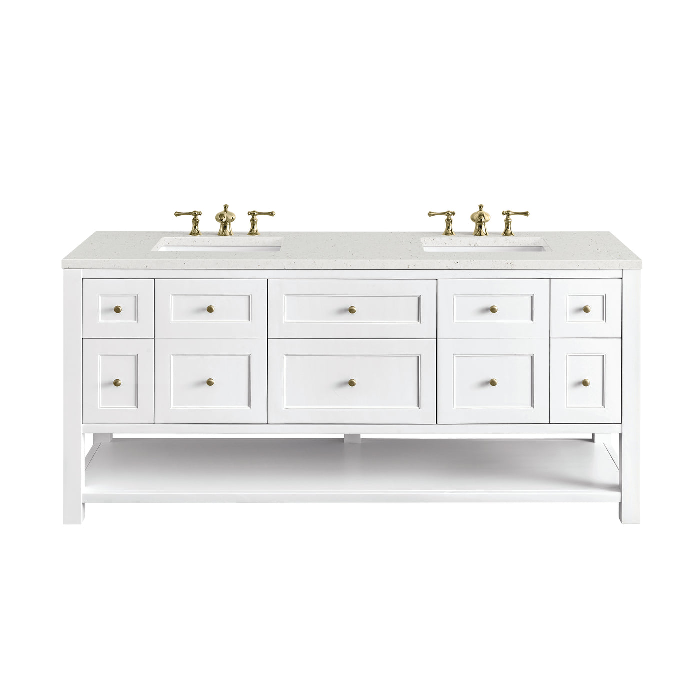 James Martin Breckenridge 72" Double Bathroom Vanity, Bright White, view 30