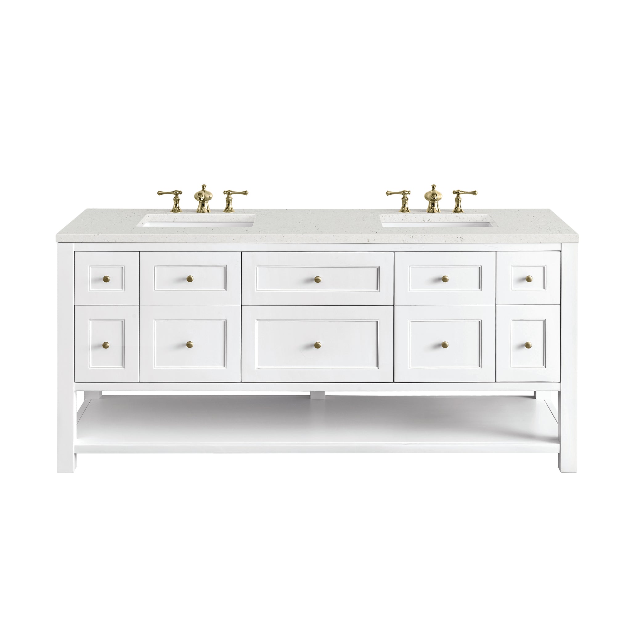 James Martin Breckenridge 72" Double Bathroom Vanity, Bright White, view 30