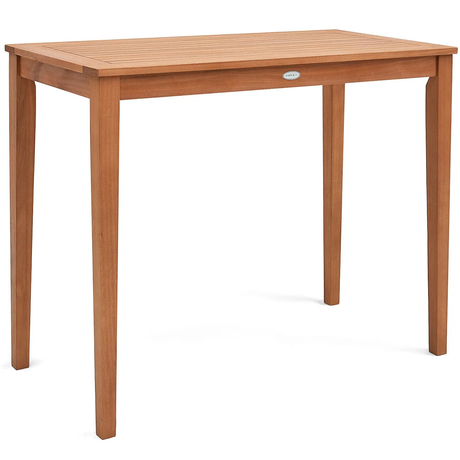 48 Inch x 24 Inch Rectangular Outdoor Eucalyptus Wood Bar Table for 4 People by DirectDeals