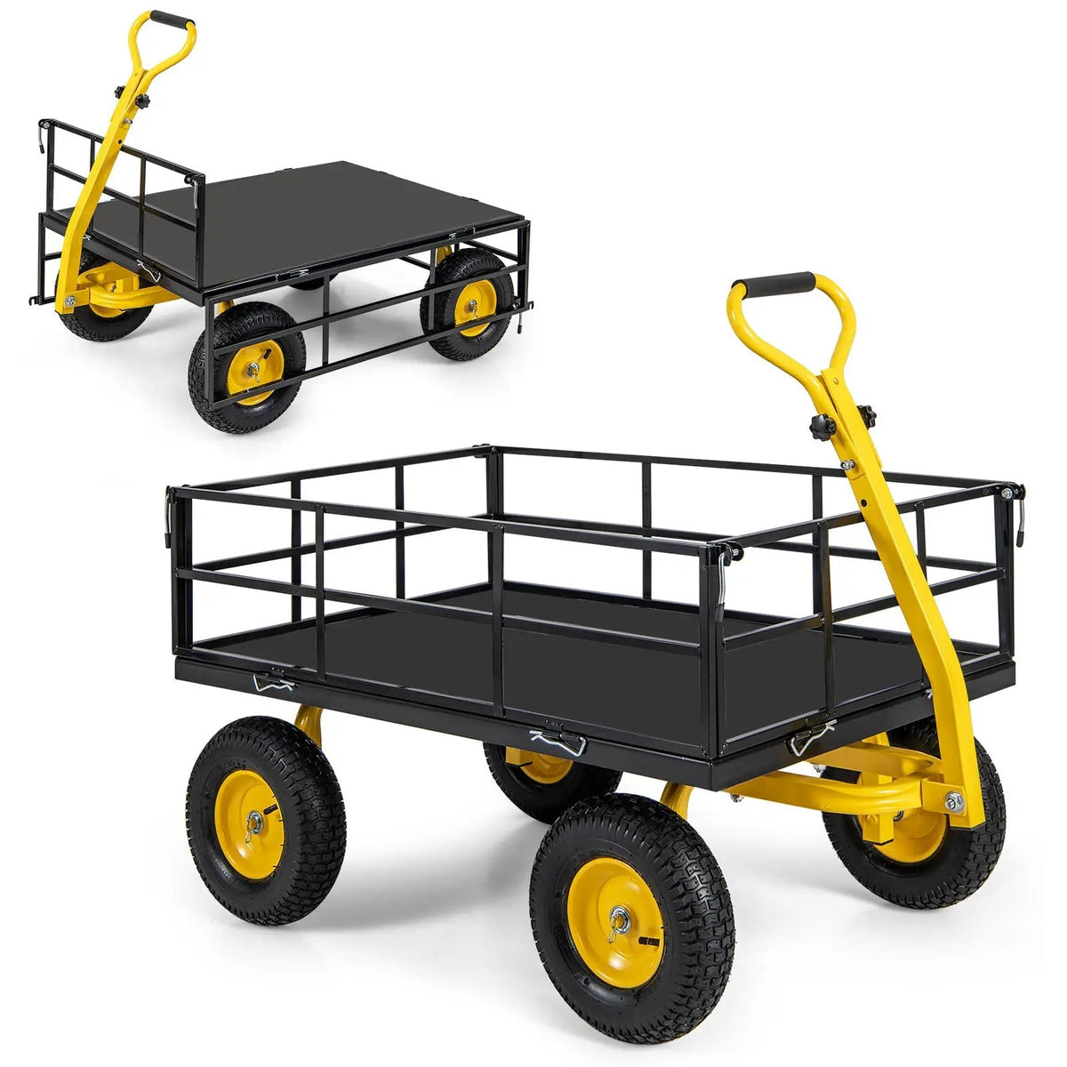 Utility Garden Wagon with 4 Removable Side Panels and 900/1200 LBS Load Capacity, photo 9 of 9