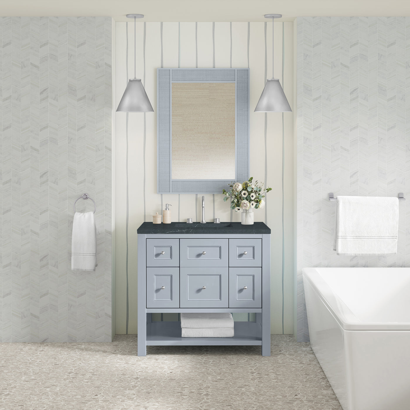 James Martin Breckenridge 36" Single Bathroom Vanity, Serenity Blue, view 35