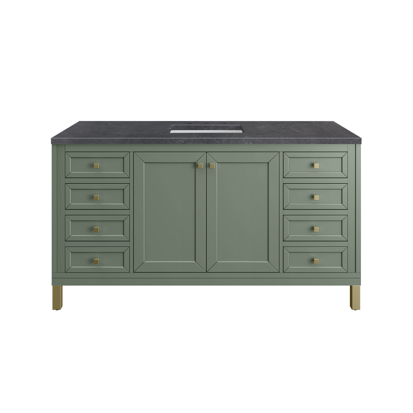 James Martin Chicago 60" Single Bathroom Vanity, Smokey Celadon, view 31