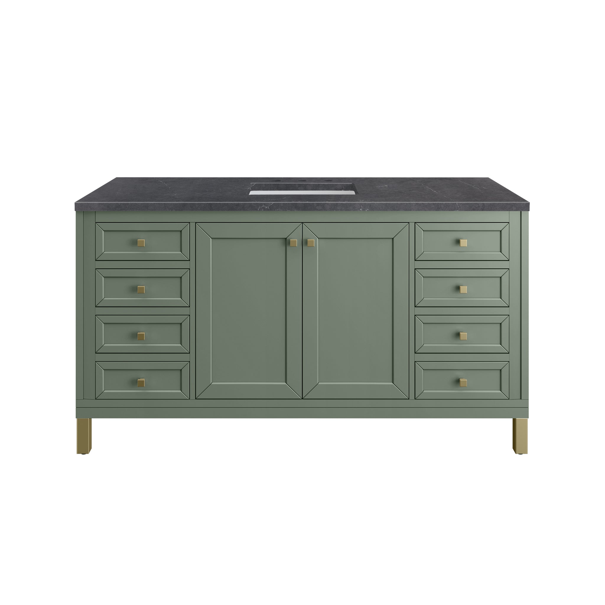 James Martin Chicago 60" Single Bathroom Vanity, Smokey Celadon, view 31