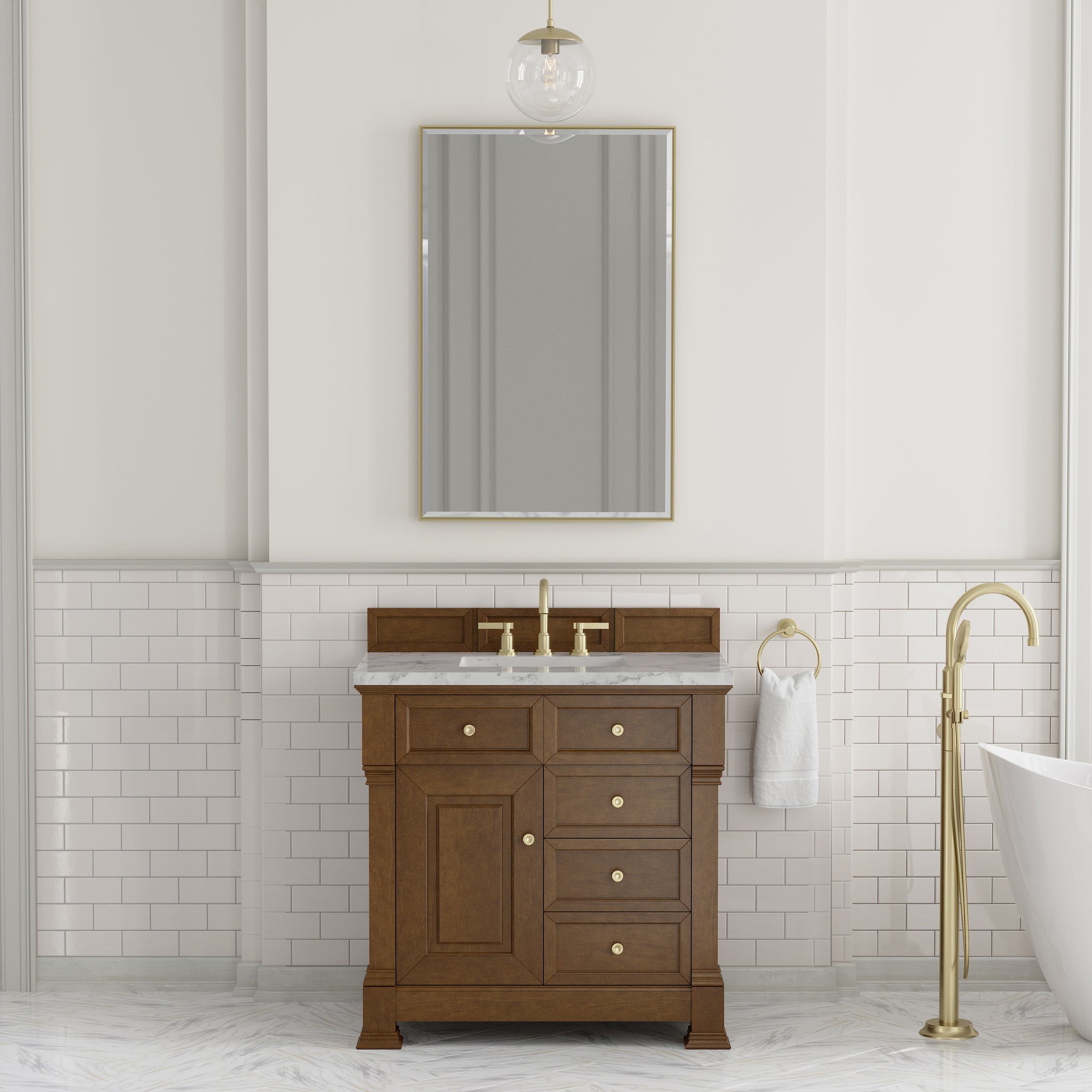 James Martin Brookfield 36" Single Bathroom Vanity, Honey Oak, view 40