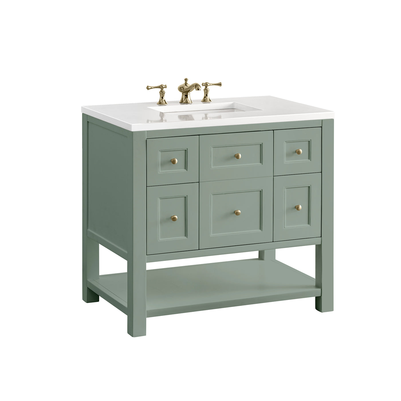 James Martin Breckenridge 36" Single Bathroom Vanity, Smokey Celadon, view 28