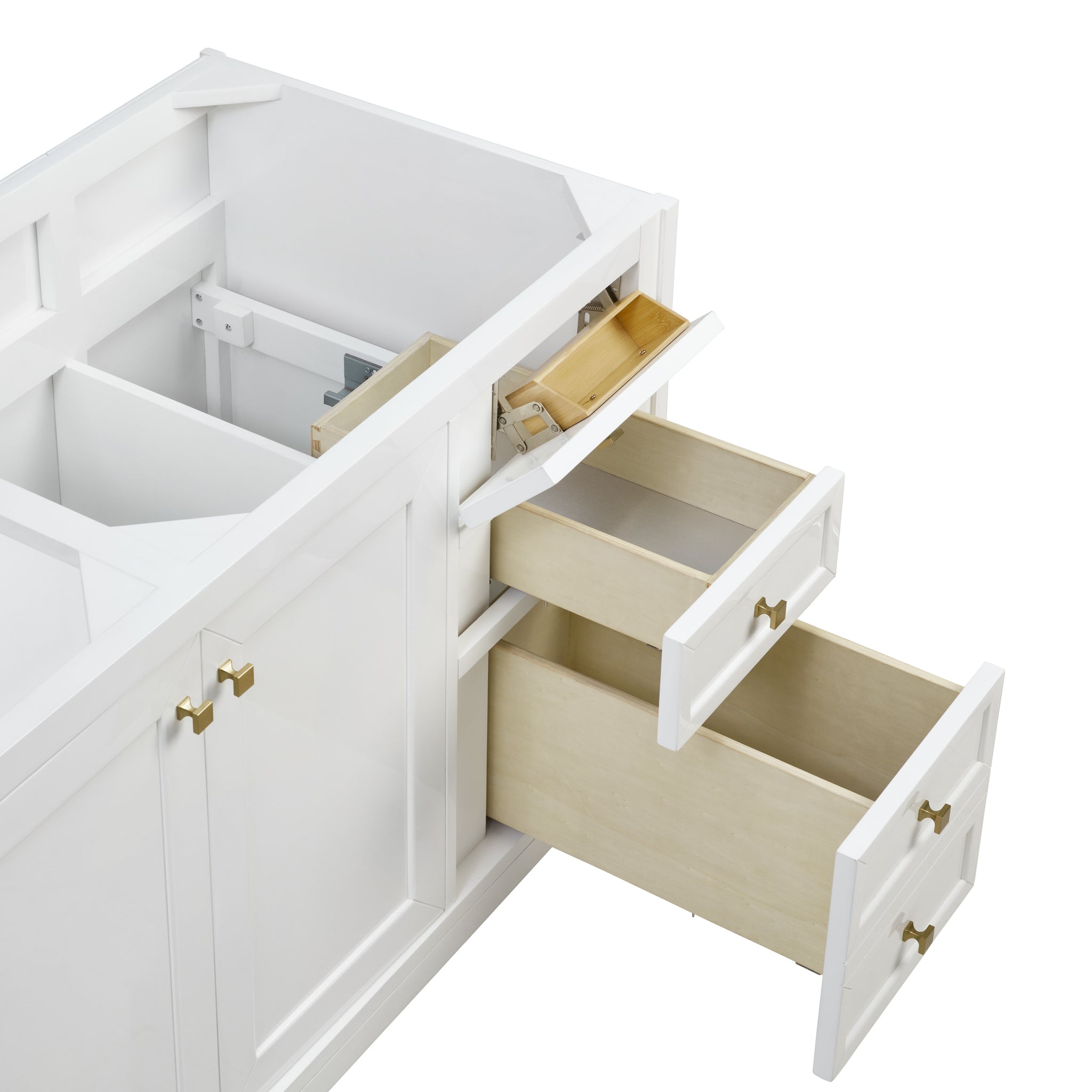 James Martin Chicago 60" Double Bathroom Vanity, Glossy White, view 31