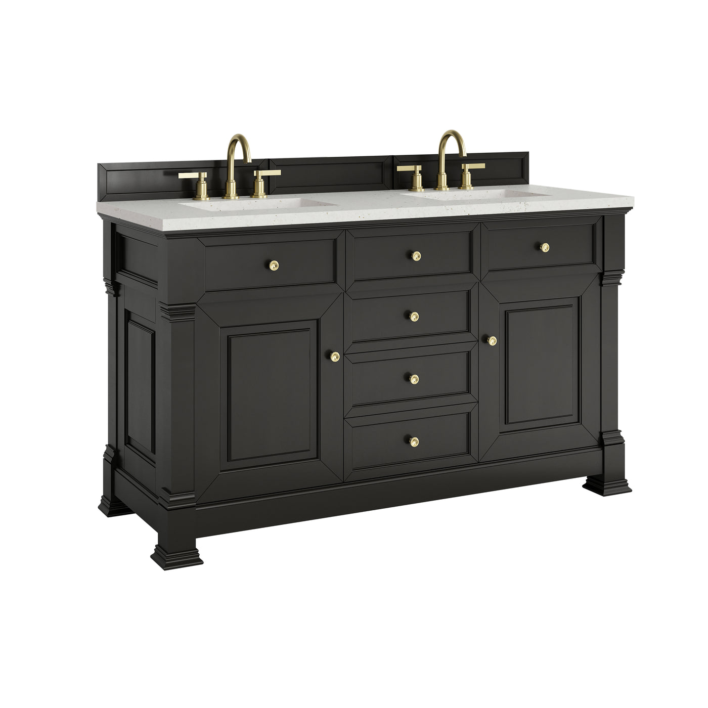 James Martin Brookfield 60" Double Bathroom Vanity, Black Onyx, view 24