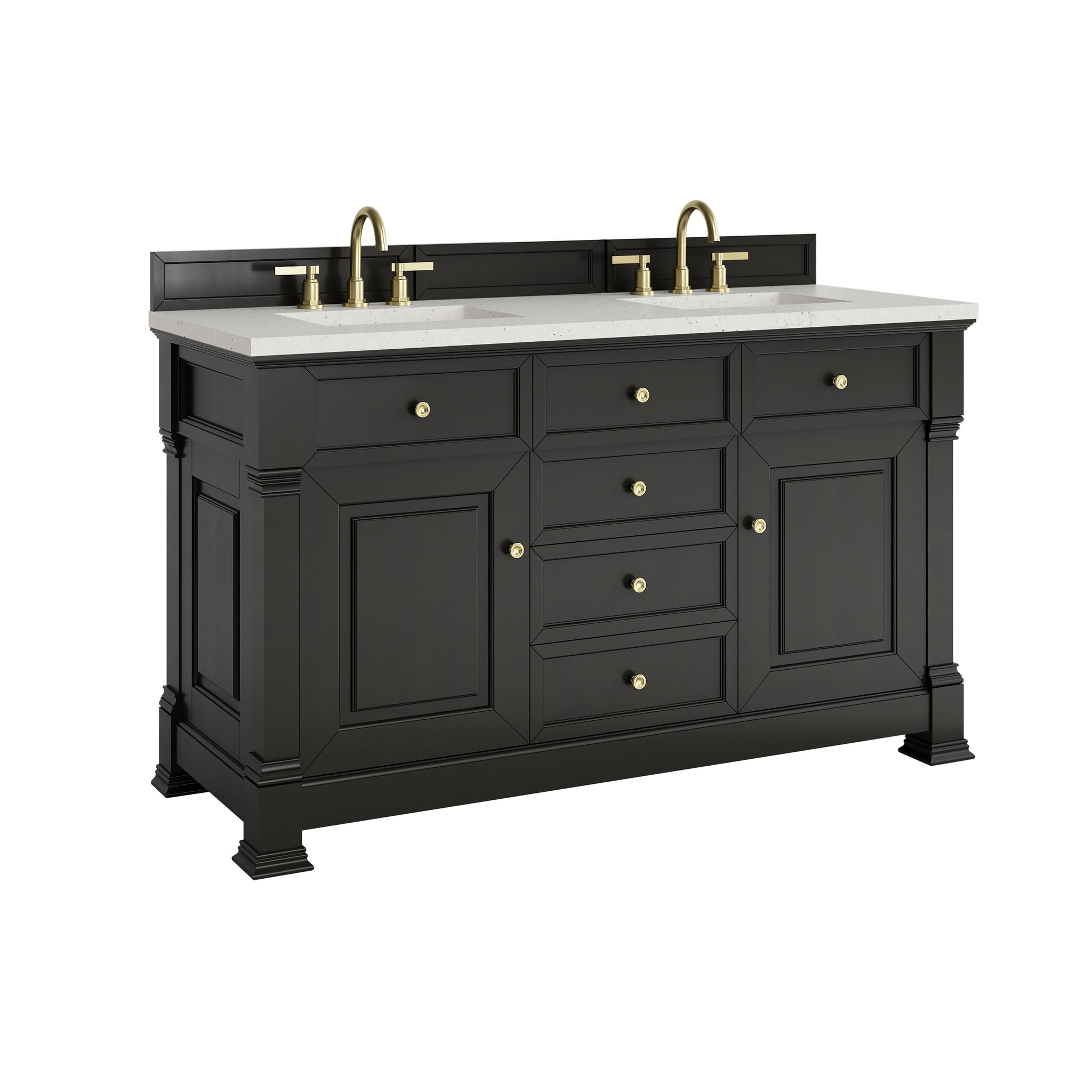 James Martin Brookfield 60" Double Bathroom Vanity, Black Onyx, view 24