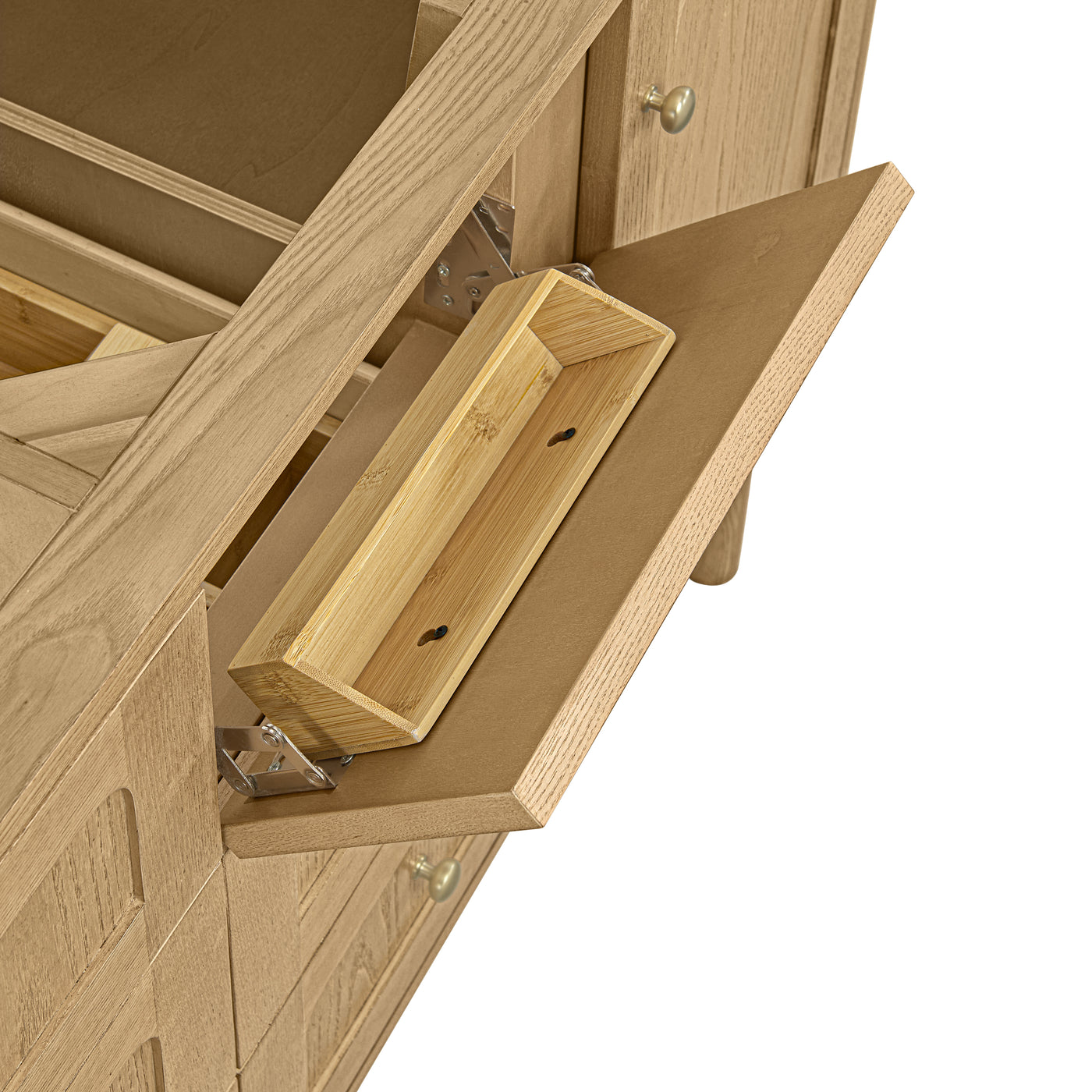 James Martin Laurent 60" Dual Mount Double Bathroom Vanity, Light Natural Oak, view 26