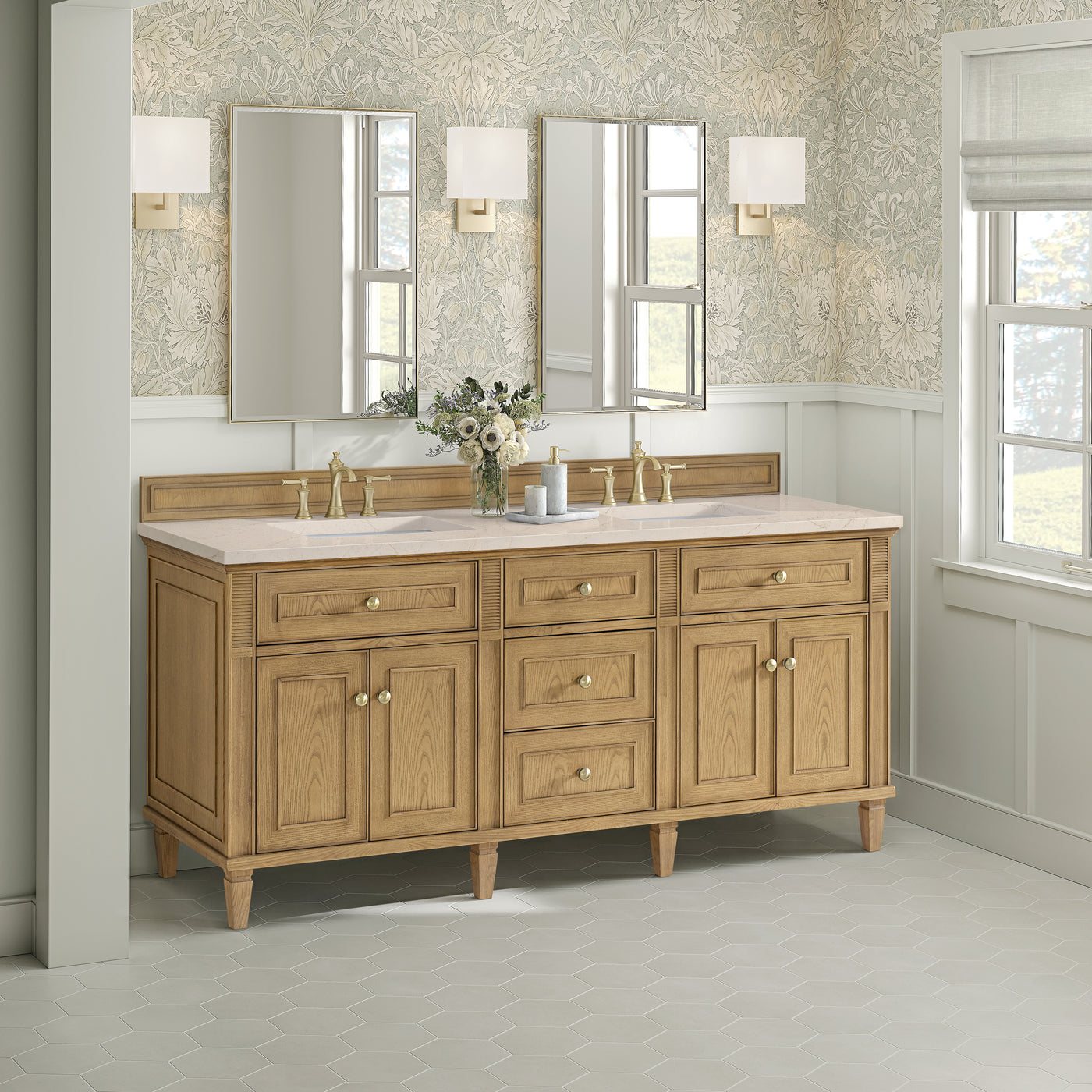 James Martin Lorelai 72" Double Bathroom Vanity, Light Natural Oak, view 24
