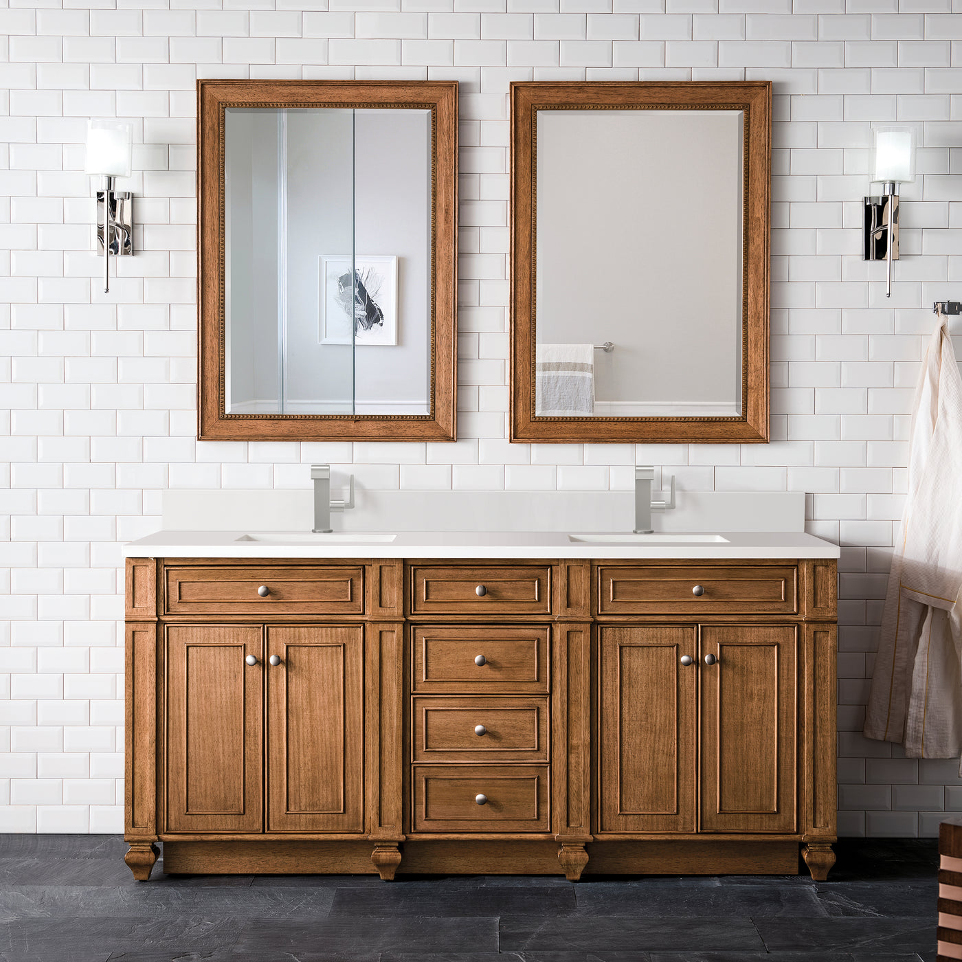 James Martin Bristol 72" Double Bathroom Vanity, Saddle Brown, view 32