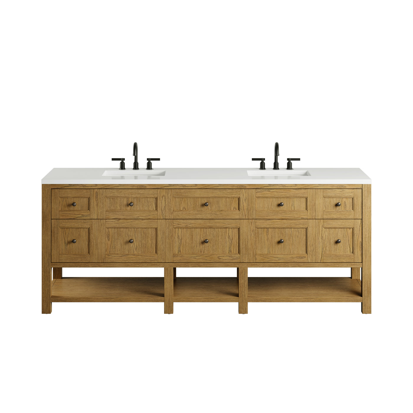 James Martin Breckenridge 84" Double Bathroom Vanity, Light Natural Oak, view 12