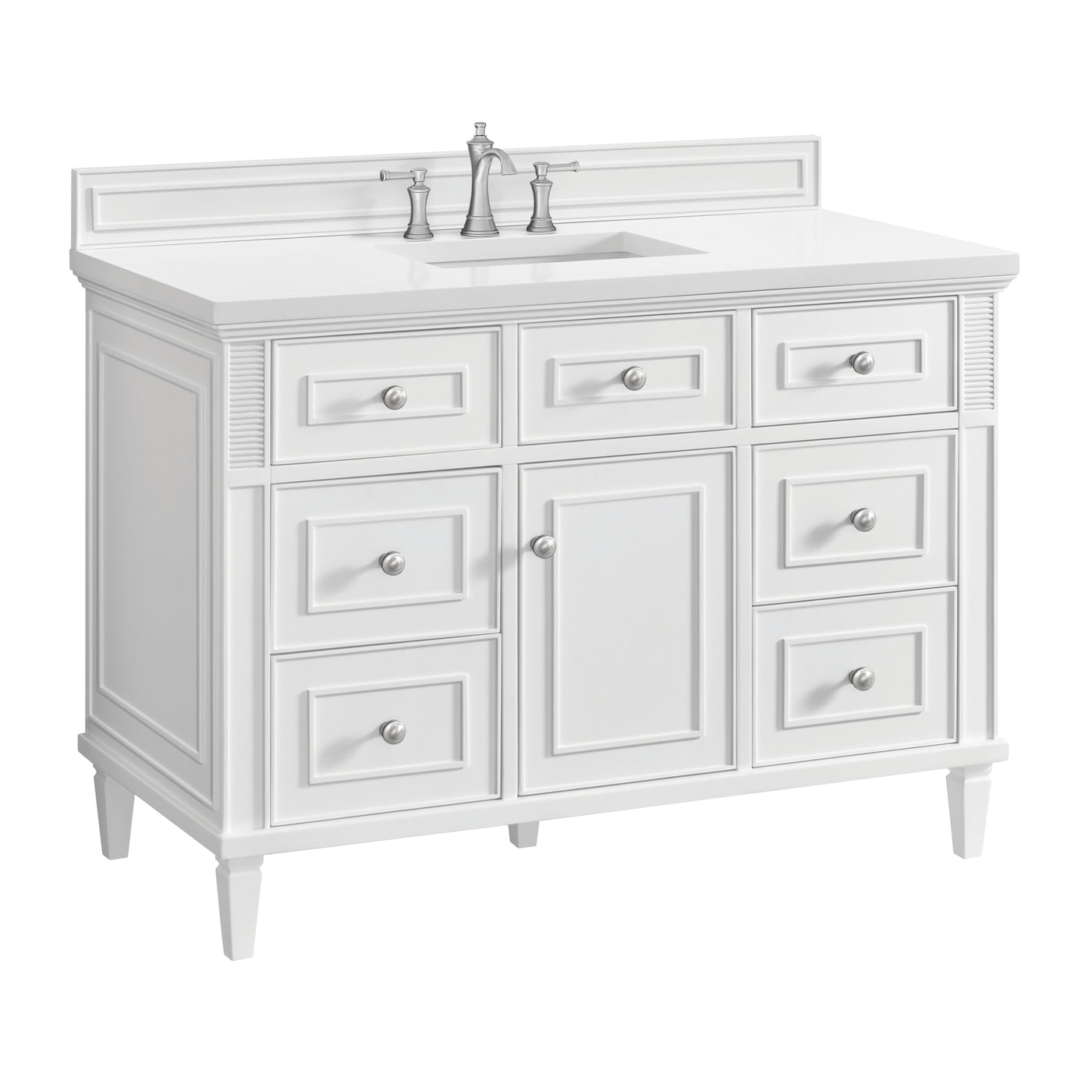 James Martin Lorelai 48" Single Bathroom Vanity, Bright White, view 21